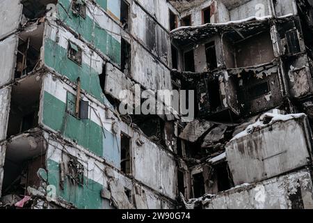 BORODYANKA, REGION KIEW, UKRAINE: 2 JAHRE UMFASSENDE RUSSISCHE INVASION Stockfoto