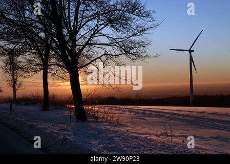 Winterbilder aus dem Teutoburger Wald Stockfoto