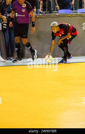 Recife, Brasilien. Dezember 2023. Gebote von Game Sport x Tamandaré, gültig für das Futsal-Finale für Erwachsene in Pernambuco. Quelle: Thiago Lemos/FotoArena/Alamy Live News Stockfoto