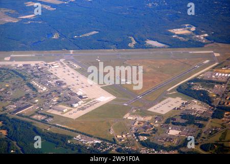 Eine Luftaufnahme der Maguire Air Force Base, New Jersey Stockfoto