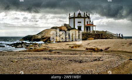 Kapelle von Senhor da Pedra in Miramar, Portugal Stockfoto