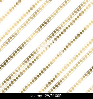 Geometrisches nahtloses Muster in Gold mit transparentem Hintergrund Stock Vektor