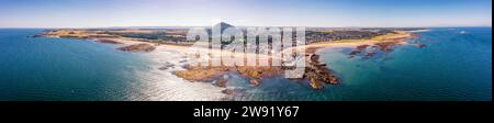 Großbritannien, Schottland, North Berwick, Luftpanorama der Küstenstadt Stockfoto