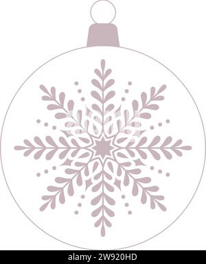 Weihnachtskugel Malve mit transparentem Hintergrund Stock Vektor