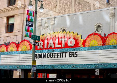 Los Angeles, Kalifornien: RIALTO Theatre, historisches Theater am 812 S. Broadway im historischen Broadway Theater District in der Innenstadt von Los Angeles Stockfoto