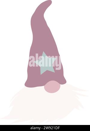 Weihnachtselfen in Pastell mit transparentem Hintergrund Stock Vektor