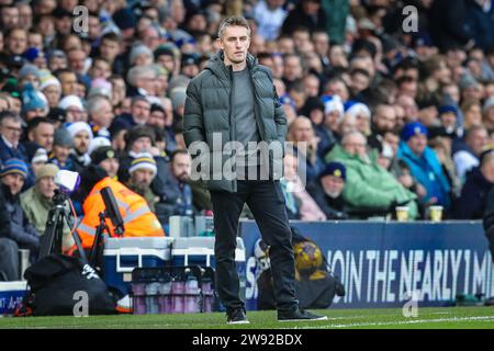 Leeds, Großbritannien. Dezember 2023. Kieran McKenna Manager von Ipswich Town während des Sky Bet Championship Matches Leeds United gegen Ipswich Town in Elland Road, Leeds, Großbritannien, 23. Dezember 2023 (Foto: James Heaton/News Images) in Leeds, Großbritannien am 23. Dezember 2023. (Foto: James Heaton/News Images/SIPA USA) Credit: SIPA USA/Alamy Live News Stockfoto