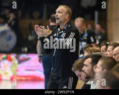 Eisenach, Deutschland. Dezember 2023. Peter Walz (Kreis, THSV Eisenach ...