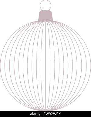 Weihnachtskugel Malve mit transparentem Hintergrund Stock Vektor