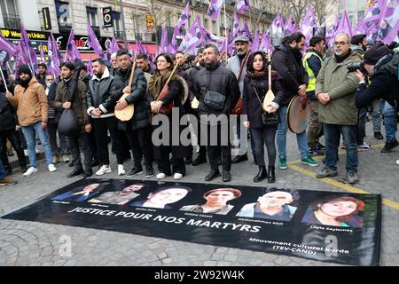 Le CDK-F et plusieurs personnalités de Gauche ont demandé la vérité sur le Triple Assassinat de la rue d'Enghein non reconnu comme attentat terroriste Stockfoto