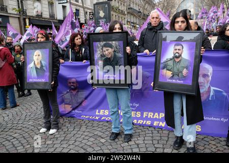 Le CDK-F et plusieurs personnalités de Gauche ont demandé la vérité sur le Triple Assassinat de la rue d'Enghein non reconnu comme attentat terroriste Stockfoto