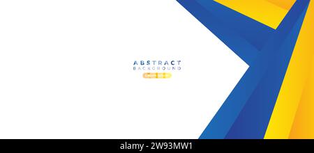 Geometrische blaue gelbe Hintergrundvektorillustration. Geeignet für Banner, Broschüren, Cover, Flyer, Poster. Stock Vektor