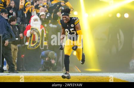 Dezember 2023, blank, blank, USA: 23. Dezember, 2023: Eric Rowe #25 beim Spiel Pittsburgh Steelers vs Cincinnati Bengals in Pittsburgh PA im Acrisure Stadium. Brook Ward/AMG (Credit Image: © AMG/AMG Via ZUMA Press Wire) NUR REDAKTIONELLE VERWENDUNG! Nicht für kommerzielle ZWECKE! Stockfoto