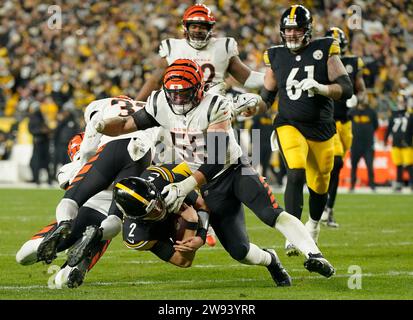 Dezember 2023, blank, blank, USA: 23. Dezember, 2023: Mason Rudolph #2 beim Spiel Pittsburgh Steelers vs Cincinnati Bengals in Pittsburgh PA im Acrisure Stadium. Brook Ward/AMG (Credit Image: © AMG/AMG Via ZUMA Press Wire) NUR REDAKTIONELLE VERWENDUNG! Nicht für kommerzielle ZWECKE! Stockfoto