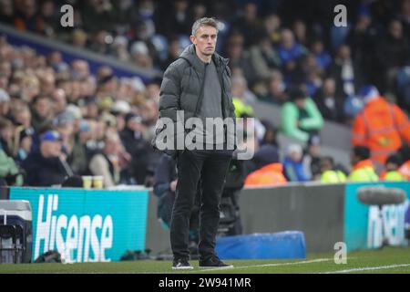 Leeds, Großbritannien. Dezember 2023. Kieran McKenna Manager von Ipswich Town während des Sky Bet Championship Matches Leeds United gegen Ipswich Town in Elland Road, Leeds, Großbritannien, 23. Dezember 2023 (Foto: James Heaton/News Images) in Leeds, Großbritannien am 23. Dezember 2023. (Foto: James Heaton/News Images/SIPA USA) Credit: SIPA USA/Alamy Live News Stockfoto