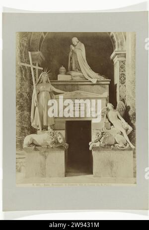 Denkmal von Clemens XIII. In der Sint-Pieter, Rom, um 1880 - um 1904 Fotografie Denkmal von Canova. Rom-Papier. Unterstützung für Fotos. Karton Albumendruck St.. Petersbasilika Stockfoto