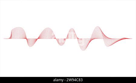 Bunte Vektor-Design-Illustration von dynamischen Schallwellen, Hochfrequenzmodulation, zufällige Schallwelle Stock Vektor