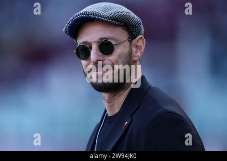 Turin, Italien. Dezember 2023. Federico Balzaretti, ehemaliger italienischer Fußballspieler und technischer Bereichsleiter von Udinese Calcio, sieht beim Fußball-Spiel der Serie A zwischen Torino FC und Udinese Calcio am 23. Dezember 2023 in Turin, Italien, im Stadio Olimpico zu. Quelle: Marco Canoniero/Alamy Live News Stockfoto