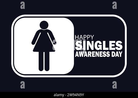 Happy Singles Awareness Day Vector Template Design Illustration. Geeignet für Grußkarten, Poster und Banner Stock Vektor