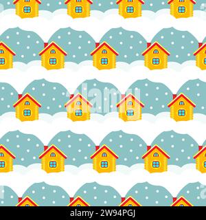 Nahtloses Vektormuster. Winter. Hier finden Sie Schneeschwehungen Stock Vektor