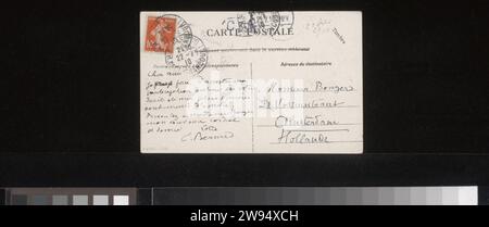 Postkarte auf Andries Bonger, Emile Bernard, in oder vor 1910 Pariser Pappe. Tintenbeschriftung (verarbeitet)/Stift/Kollotyp Stockfoto