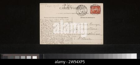 Postkarte auf Andries Bonger, Emile Bernard, in oder vor 1908 Thunderpublisher: Paris Karton. Tintenbeschriftung (verarbeitet) / Stift / Kollotyp Montmartre Stockfoto