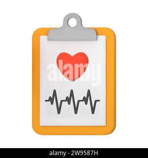 3D erste-Hilfe-Medizin mit Checkliste für gesundheitsmedizinische Pharmazeutika. 3D-Minimum der ersten Hilfe und der Gesundheitsversorgung. Gesundheitsmedizin der Herznotfallhilfe. 3D p Stock Vektor