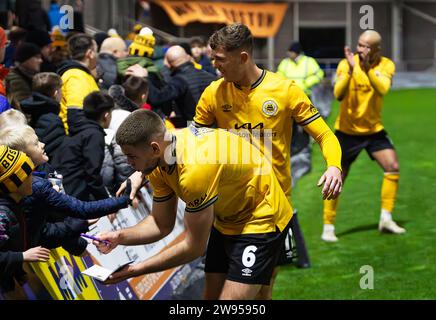 Boston United Vs Alfreton Town Vanarama National League North 23.12.2023 Jakemans Community Stadium, Boston, Lincolnshire, England Stockfoto