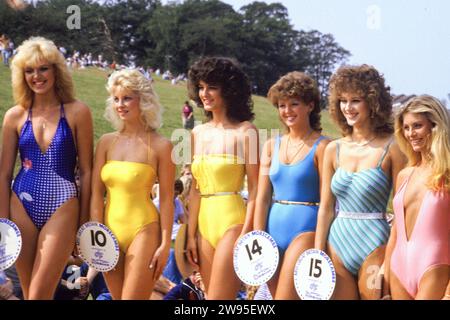 Eine Miss Great Britain Heat im Donington Park 1984 Stockfoto