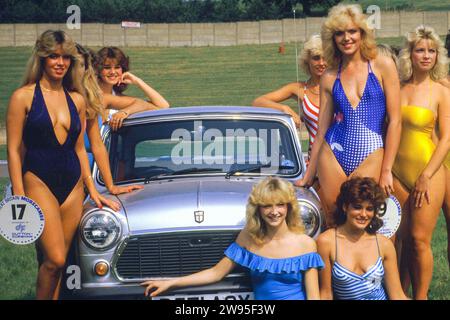 Eine Miss Great Britain Heat im Donington Park 1984 Stockfoto