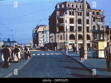 Postplatz mit Blick in die Wilsdruffer Straße, REKORDDATUM GESCHÄTZT Stockfoto