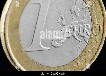 2015 Spanisch 1-Euro-Münze Stockfoto