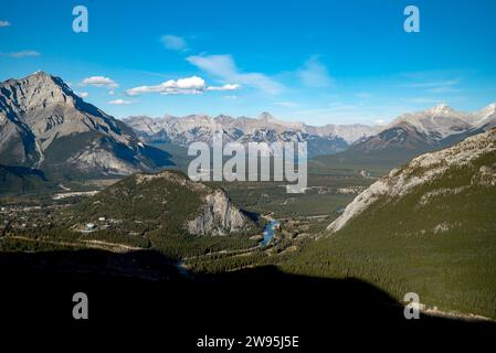 Panoramablick von der Spitze der Rocky Mountains Stockfoto