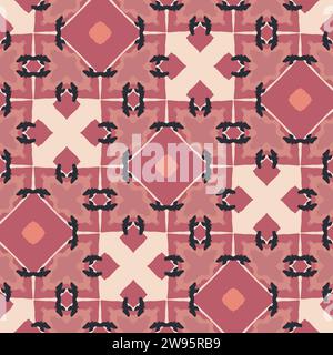 Fliese, Mandala, nahtlos, Design, digital, Illustration, Dekoration, Ornament, Ornament, Kunst, symmetrisch, Symbol, Hintergrundbild, Hintergrund, Element Stockfoto