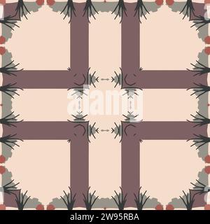 Fliese, Mandala, nahtlos, Design, digital, Illustration, Dekoration, Ornament, Ornament, Kunst, symmetrisch, Symbol, Hintergrundbild, Hintergrund, Element Stockfoto