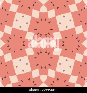 Fliese, Mandala, nahtlos, Design, digital, Illustration, Dekoration, Ornament, Ornament, Kunst, symmetrisch, Symbol, Hintergrundbild, Hintergrund, Element Stockfoto
