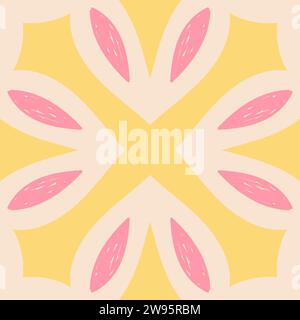 Fliese, Mandala, nahtlos, Design, digital, Illustration, Dekoration, Ornament, Ornament, Kunst, symmetrisch, Symbol, Hintergrundbild, Hintergrund, Element Stockfoto