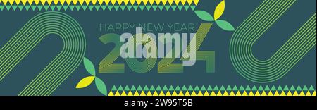 Schönes neues Jahr-Design mit modernem Flair. Hocheffektive Kunstwerke. Sehr kreatives und energiegeladenes Konzept. Neueste Vektorillustration. Stock Vektor