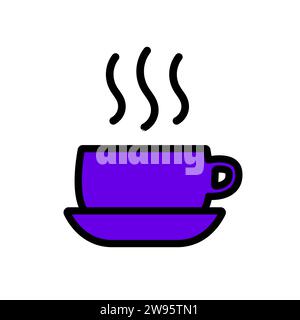 Symbol für Kaffeetasse. Symbol für Teetasse. Vektor-Clipart. Stock Vektor