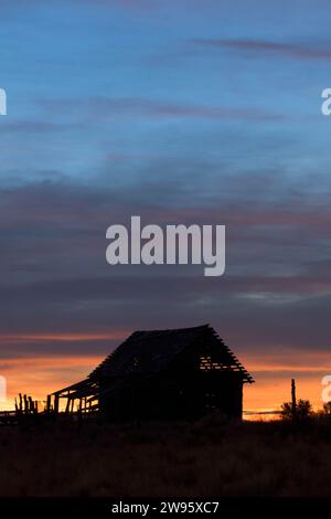 Verlassene Ranch Sonnenaufgang, San Juan County, Utah Stockfoto