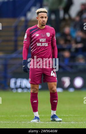 Sheffield, Großbritannien. Dezember 2023. Cardiff City Stürmer Callum Robinson (47) während des Sheffield Wednesday FC gegen Cardiff City FC SKY Bet EFL Championship Match im Hillsborough Stadium, Sheffield, England, Vereinigtes Königreich am 23. Dezember 2023 Credit: Every Second Media/Alamy Live News Stockfoto