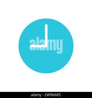 Uhrzeit, Uhrsymbol. Aus blauer Symbolgruppe. Stock Vektor