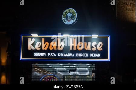 Kebab House, ein Fast-Food-Bistro im Stadtzentrum von Liverpool Stockfoto