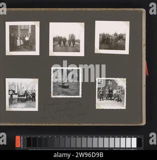 Aktivitäten und Gruppenfotos, Anonym, Fotoalbum-Magazin 1940 mit sechs Fotos der Arbeit am Land und einigen Gruppenfotos der Soldaten mit Frauen, Februar-Mai 1940. Teil des Fotoalbums der Wehrmacht 1938–1941. Fotoförderung Deutschland. Pappe Gelatine Silberdruck die Firma, die Einheit, die Truppe  Militärdienst. Militärausbildung Deutschland Stockfoto