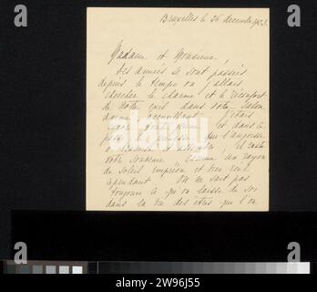 Brief an Philip Zilcken und Henriette Wilhelmina van Baak, Germaine Wensziner, Brief 1923 Brüssel. Tinte schreiben (verarbeitet) / Stift Stockfoto