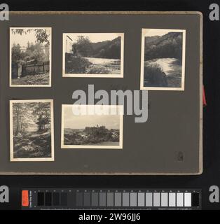 Landscapes, Anonym, 1939 Fotoalbum Magazin mit fünf Fotos von Landschaften, 1939. Teil des Fotoalbums der Wehrmacht 1938–1941. Fotoförderung Deutschland. Pappe Gelatine Silberdruck Low Hill Country Germany Stockfoto