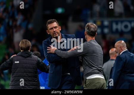 Melbourne, Australien. 23. Dezember 2023. Während des Isuzu UTE A-League-Spiels zwischen Melbourne City FC und Melbourne Victory FC im AAMI Park in Melbourne, Australien. Quelle: James Forrester/Alamy Live News Stockfoto