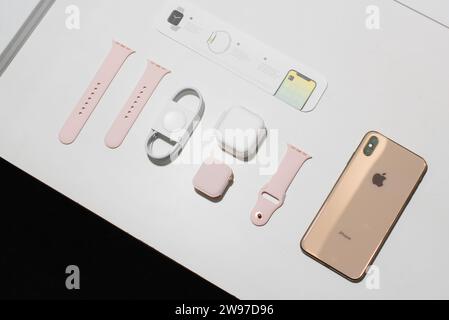 HCMC, VN - Dez. 2023. Apple Watch Series Smartwatch Stockfoto