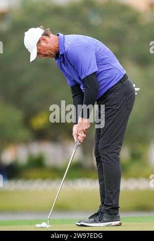 17. Dezember 2023, Orlando, Florida, USA: Petr Korda ist in der Finalrunde der PNC Championship 2023 im Ritz-Carlton Golf Club auf dem 18. Platz. (Kreditbild: © Debby Wong/ZUMA Press Wire) NUR REDAKTIONELLE VERWENDUNG! Nicht für kommerzielle ZWECKE! Stockfoto