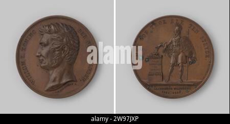 Bei der allgemeinen Verstärkung der nördlichen Niederlande nach der Verwüstung der südlichen Provinzen, David van der Kellen (1804–1879), 1831 Geschichtsmedaille Bronze Medaille. Bronze (Metall) Stockfoto